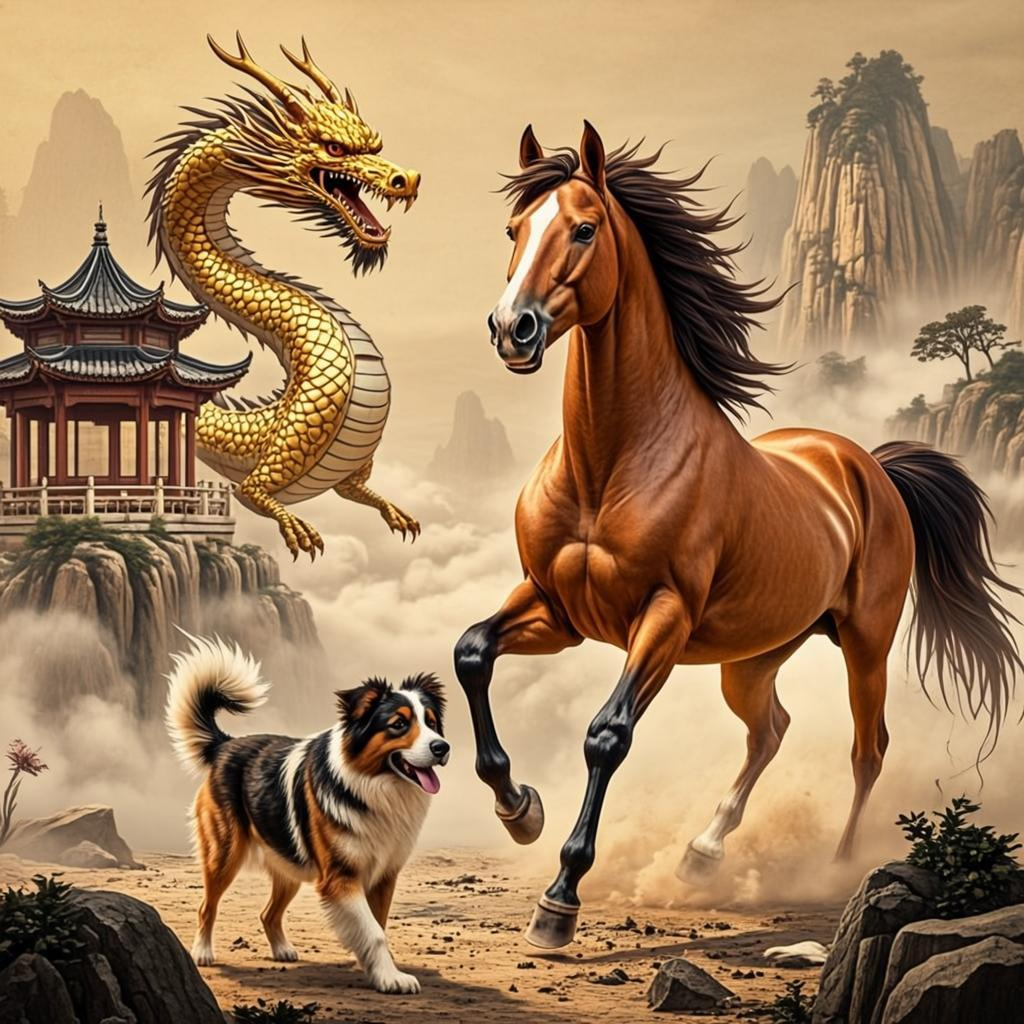 龙头老大在家闲 一马当前牧羊犬代表什么生肖,详细解释 龙头老大在家闲 一马当前牧羊犬代表什么生肖,详细解释