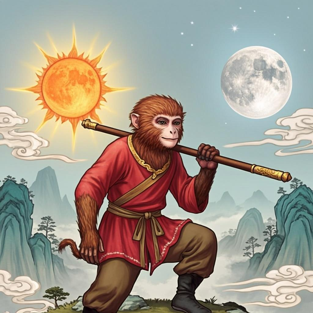 拄杖两头担日月打一生肖，经典解释